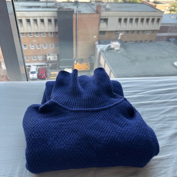 Brioni Blue Turleneck Cashmere Sweater - Picture 4 of 4